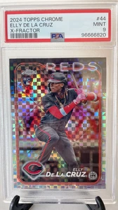 Elly De La Cruz RC X-Fractor 2024 Topps Chrome #44 PSA 9 MINT Cincinnati Reds - Picture 1 of 2