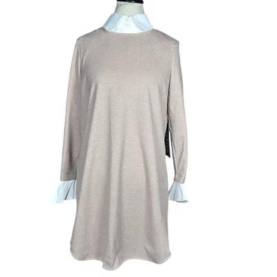 Tuckernuck Dakotah Dress Womens Large Sandwhisp Layered Look Shift NWT Beige - Image 1 of 4