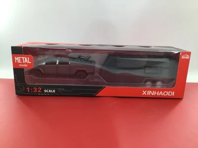 新豪迪特斯拉网络卡车金属模型带拖车带灯和声音 — 第 1/4 张图片