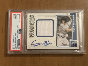 2017 Donruss Signed Cody Bellinger Promising Pros Material PSA 9 - Picture 1 of 6
