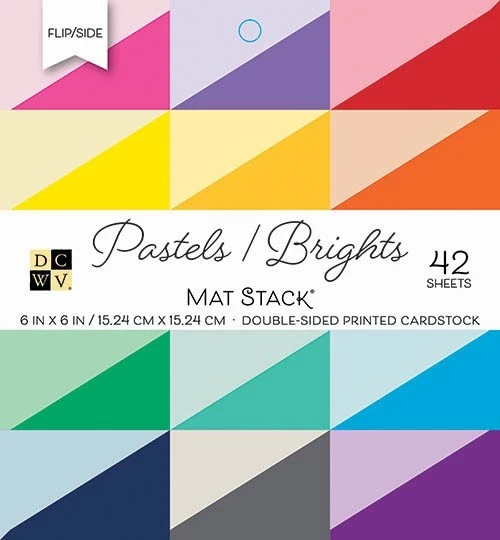 DCWV Double-Sided Cardstock Stack 6"X6" 42/Pkg-Flip/Side Pastels & Brights Solid - Image 1 of 1