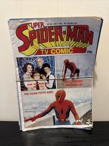 Bundle Of 18 Vintage Super Spider-Man TV Comics Joblot 1982 - Foto 1 di 4