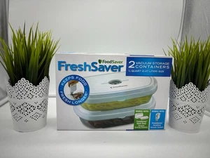 FOODSAVER FRESHSAVER VACUUM STORAGE CONTAINERS SET OF 2 - 1/2 QT. SIZE NEW NIB - Picture 1 of 3