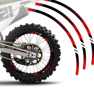 Para Yamaha WR250R 18 19 20 21 22 21/18 pulgadas MX Dirt Bike Rojo Rueda Pegatinas D01 Foto 1 de 4