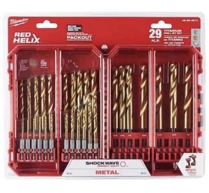 Milwaukee Tool 48-89-4672 SHOCKWAV Trapano a percussione RED HELIX titanio 29 pezzi - Foto 1 di 4
