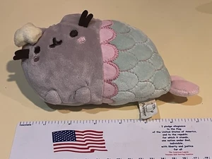 Peluche Gund Pusheen gatto coda di sirena gattino grigio paffuto peluche giocattolo 7" usato - Foto 1 di 5
