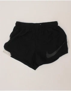 NIKE Girls Graphic Sport Shorts 6-7 Years XS Black Colourblock Polyester RA02 - Picture 1 of 2