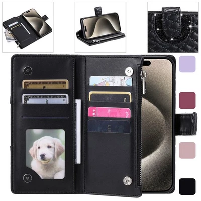 For Samsung Galaxy Note20/Ultra Note10 Plus Zipper Flip Wallet Phone Case Cover - Image 1 of 4