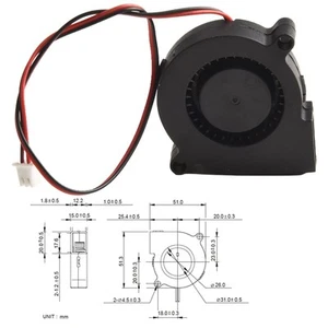 50* 50* 15mm Cooling Fan Blower Cooling Fan Cooler Radiator 100cm Wire new hot - Picture 1 of 12