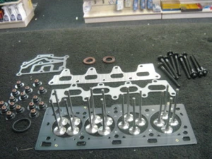 FOR RENAULT CLIO 16V 1.4 1.6 K4M HEAD GASKET SET BOLTS 8 INLET 8 EXHAUST VALVES - Picture 1 of 2