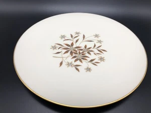 Set aus zwei Lenox Starlight 10,5" Esstellern Elfenbein Blumenmuster Goldrand X-302 - Bild 1 von 6