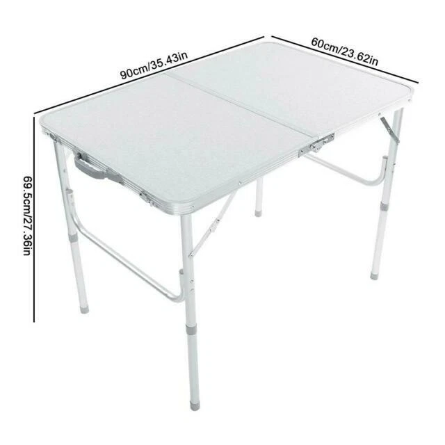 DayPlus FT90CM-W Camping Table Foldable 3 ft - White