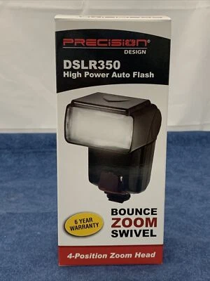 PRECISION DSLR350 HIGH POWER AUTO FLASH NIKON CANON SONY PENTAX OLYMPUS A672 - Image 1 of 4