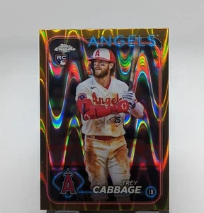 2024 Topps Chrome Trey Cabbage Gold Ray Wave RC #226 39/50 | ANGELS ASTROS - Picture 1 of 2