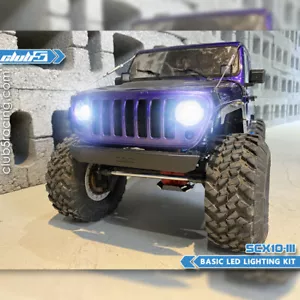 Basic Headlight / Rear Brake Light Kit for SCX10 III Jeep JLU Wrangler - Picture 1 of 8