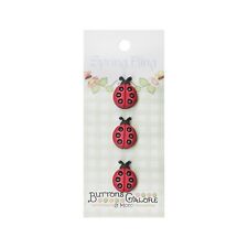 Spring Fling Buttons-ladybugs PK 6 Buttons Galore