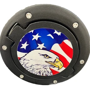 NEW JEEP WRANGLER Gas Cap Cover Replacement Eagle American Flag (2007-2018) - Picture 1 of 1