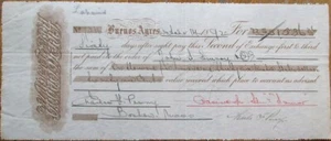 Buenos Aires/Ayres, Argentina 1892 assegno bancario/certificato secondo cambio - Foto 1 di 1