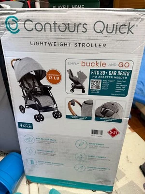 NUEVO Cochecito de bebé ligero rápido Contours se adapta a 30+ asientos de coche UPF 50+ toldo Foto 1 de 3