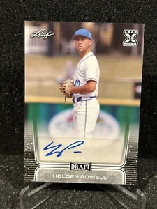 2020 Leaf Draft Baseball HOLDEN POWELL Rookie Auto BA-HP2 - Picture 1 of 2