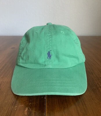 POLO Ralph Lauren Sombrero Jóvenes Niños 4-7 Vintage Gorra Verde Correa Algodón Poni Foto 1 de 4
