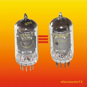EF86 TESLA STRONG MATCHED PAIR PENTODE TUBE NOS TESTED = EF806S 6J32P 6267 - Bild 1 von 3