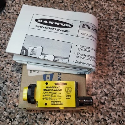 BANNER ENGINEERING 26865, SM2A312LVAGQD, EID: 3807100 PHOTOELECTRIC SENSOR - Image 1 of 4