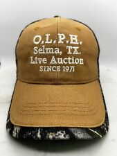 OLPH Selma TX Live Auction 2018 Cap Hat Adult Adjustable Brown Camo Cotton