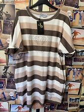 My Luxe Tunic Top Size 16-18 Striped Beige