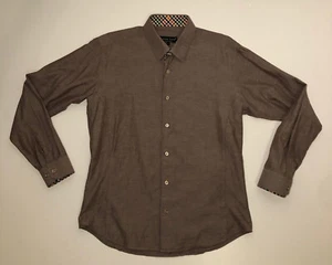 Tessuto Italiano Jared Lang L/S Casual Shirt Mens Large Cotton Turkey - Picture 1 of 8