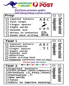 Teacher Gift Custom checklist stamps Personalized Teacher Stamp self ink stamp - Picture 1 of 2