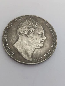 1837 Wilhelm IV gefräste versilberte Half Crown Münze - Bild 1 von 3