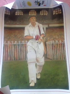 Sir Donald Bradman 1937 tercera prueba vs Inglaterra MCG edición limitada impresión cenizas - Imagen 1 de 1