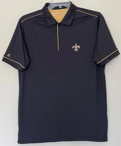 Men’s Size Large New Orleans Saints Polo Shirt Black color sewn logo - Picture 1 of 5