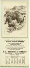 Feb 1949 western animals scene by R H Palenske blotter Tulsa Oklahoma Murdock Co