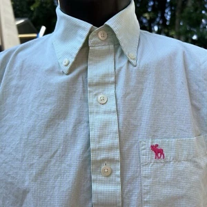 Camisa Abercrombie & Fitch Mezcla Cuadros Manga Larga Para Hombre Grande Verde - Imagen 1 de 10