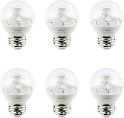 6Pack G16 Dimmable Clear Globe Light Bulb, E26 Medium Base, 5 Watts (40W), 4000K - Image 1 of 2