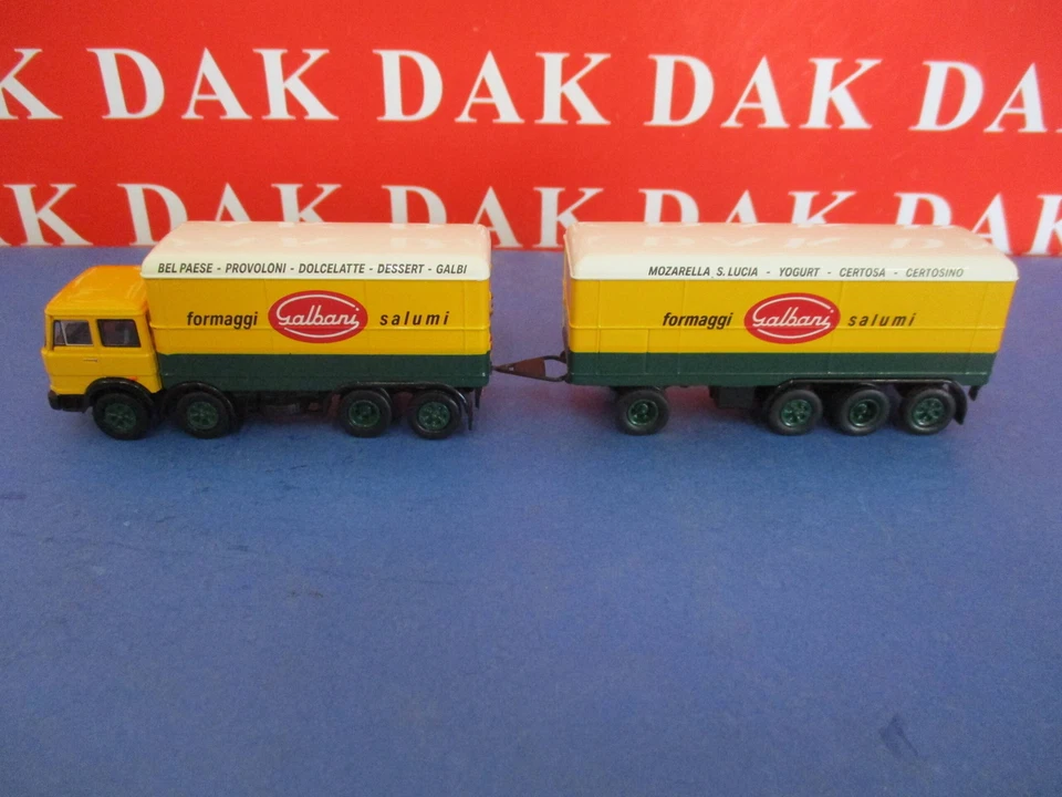 1/87 Modellino Camion Truck Fiat 691 Millepiedi Galbani 1970 by Brekina - Immagine 1 di 4
