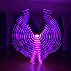 LED Isis Wings Glow Light Up Belly Dance Costumes with Sticks Performance Clothi