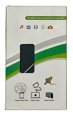 NEW Portable External Hard Drive Case (M.2)  2 TB - D2 Black - Image 1 of 4