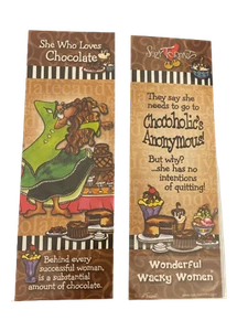 She Who Loves Loves Chocolate Bookmark Gift - Foto 1 di 1