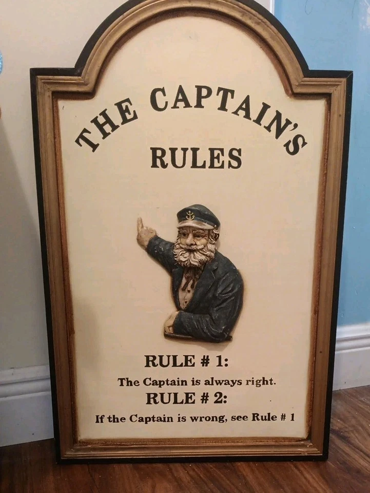 The Captian's Rules Artwork Wall Hanging - Image 1 of 4