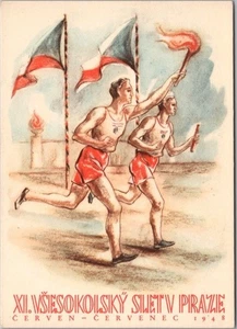 Póster postal vintage de PRAGA República Checa 4x6" 11. CONGRESO SOKOL I PRAHA - Imagen 1 de 2