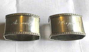 Greggio - Zwei Serviettenringe aus 800 Silber - 55x33x35 mm - 51,0 Gramm - - Bild 1 von 5