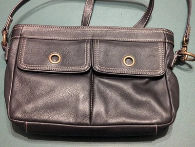 LEVENGER Brown Leather Small Crossbody Purse Bag: Excellent Condition - Image 1 of 4