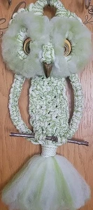 Colgante de Pared Vintage Años 70 Boho Retro Macramé Búho 21 Pulgadas Largo Verde - Imagen 1 de 8