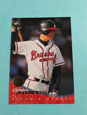 1994 Leaf Chipper Jones 亚特兰大勇士名人堂成员棒球卡编号 46 — 第 1/4 张图片