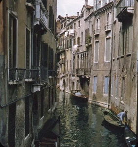 Vintage Stereo Realist Foto 3D Dia VENEDIG Kanal Szene - Bild 1 von 2