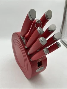 Vintage Fiesta roter Messerblock mit Messerset - Bild 1 von 14