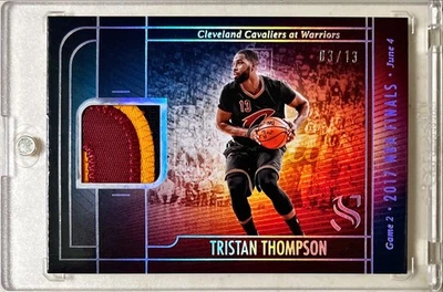 2024 Panini Silhouette Tristan Thompson 2017 Finals Game Used Prime Patch /13 - Image 1 of 4